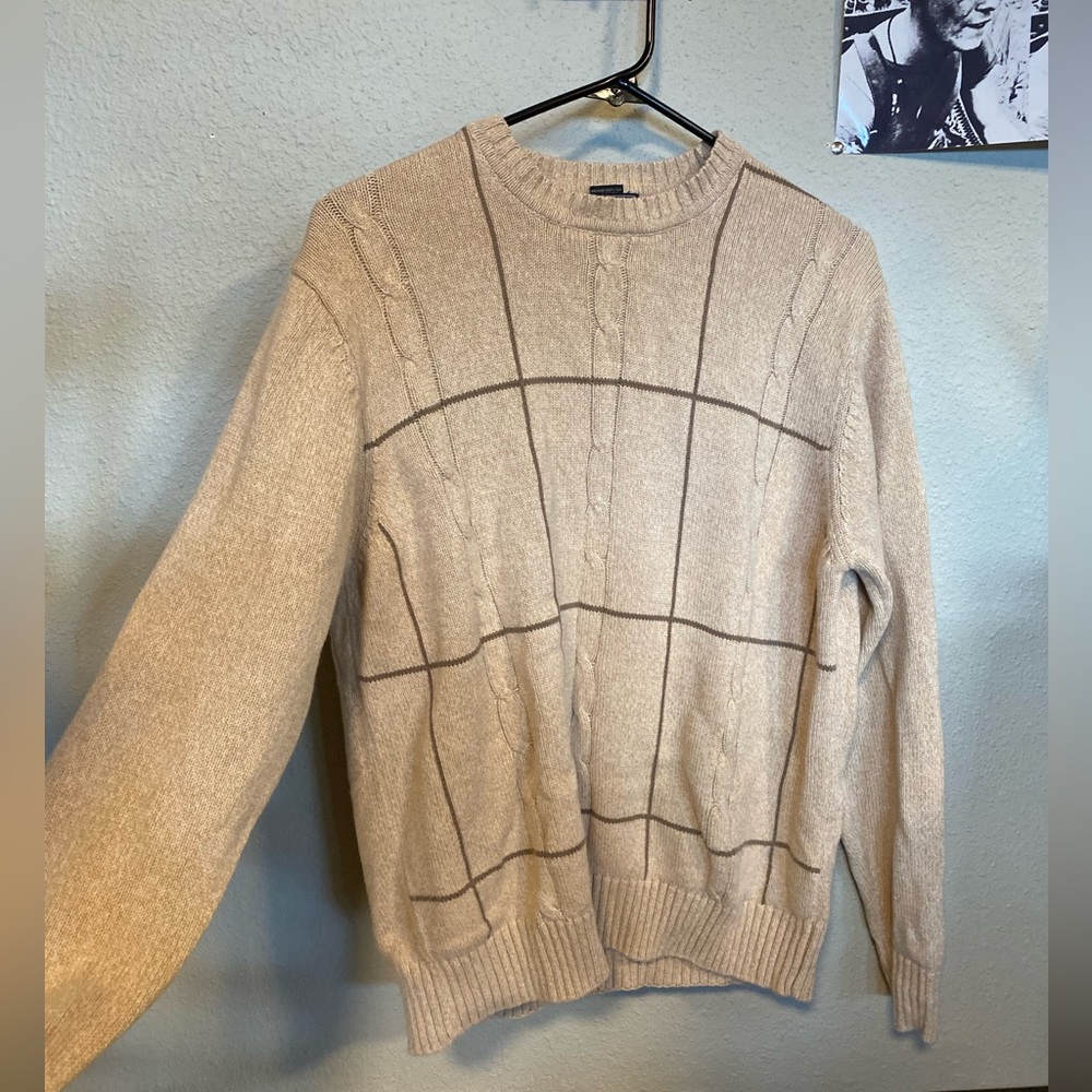 Vintage academia tan/cream colored sweater